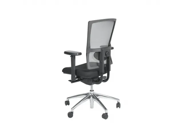 Siège de bureau 400 NPR tissu noir/dossier Mesh noir/piètemen chrom