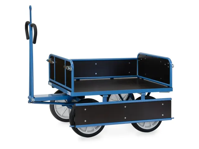 Handtrekwagen Trekoog 6454vz 1000kg 1200x800mm Houten Wanden Rubber