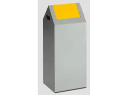 Afvalverzamelaar Zelfblussend 60 Liter 800X320X320Mm Klemring Geel