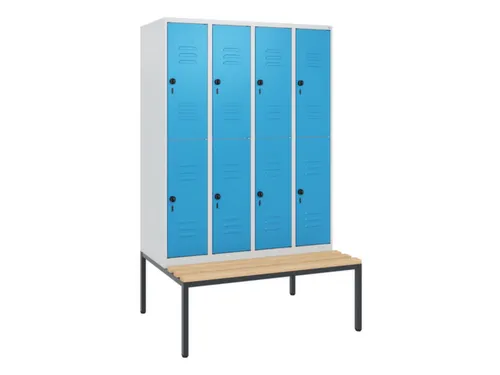 Dubbeldekse dekenkist,HxBxD 1950x1200x815mm,4x2vak.,vak B 300mm