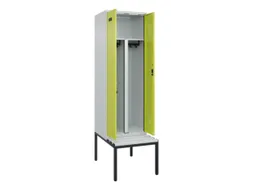 PBM-locker met bank,HxBxD 2120x600x815mm,2vak,vak B 300mm