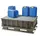 Opvangbak 2x 200l Opvangvol. 220l Pe 430x 1220x 820mm Rooster Verzinkt