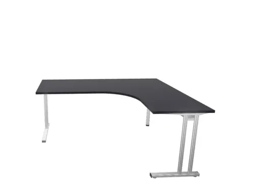 bureau in vrije vorm,HxBxD 740x1800x1600mm,vrije vorm,CC-zwart