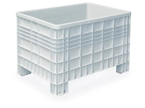 Stapelcontainer Pe 800x1200x800mm 520 liter 350kg 4 Poten Grijs