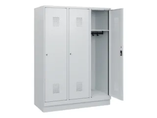 schoollocker,HxBxD 1630x1200x500mm,3vak,vak B 400mm,cil.-slot,sokkel - 1
