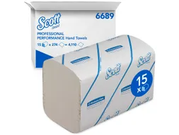 Scott 6689 Handdoek Performance Airflex I-vouw 1-laags Wit 15 Pak