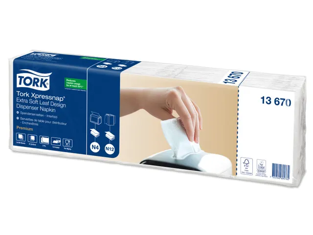 Serviette de table Tork 13670 Xpressnap Extra douce 2 ép 22x36cm