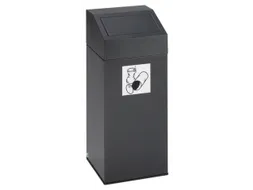 Afvalverzamelaar 45 Liter 790X320X320Mm Sticker Metaal Antiekzilver