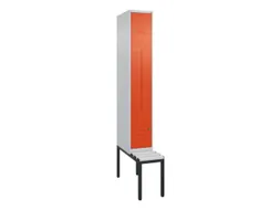 Z-garderobekast,HxBxD 2120x300x815mm,2vak,vak B 300mm,cil.-slot