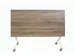 Table pliante Schaffenburg 120x80cm Cerisier Havane 25mm Cadre Noir
