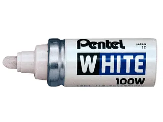 Viltstift Pentel 100W rond 4mm wit - 3