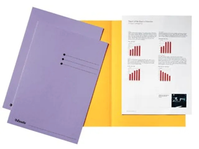 Dossiermap A4 Lila, Karton Van 180 G/m², Pak Van 100 Stuks