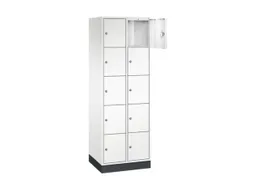 lockerkast,HxBxD 1950x620x500mm,2x5vakken,cil.-slot,sokkel