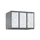 opzetkast,v. locker,3vak.,vak B 250mm,HxBxD 500x750x500mm,vleugeldeur