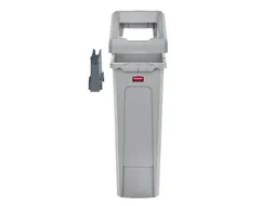Afvalbak Rubbermaid Slim Jim Recyclestation starterset 87 liter grijs