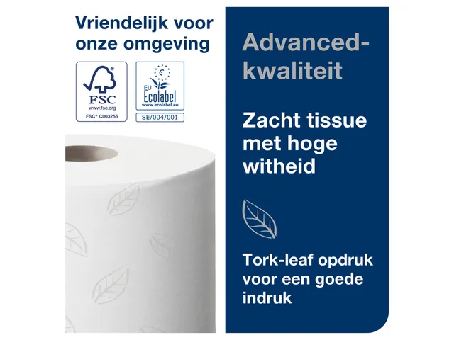 Toiletpapier Tork SmartOne Mini T9 advanced 2-laags 620 vel wit 472193