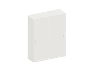 schuifdeurkast,HxBxD 1540x1200x430mm,decor romp wit,decor front wit - 1