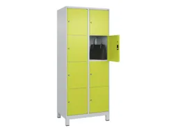 lockerkast,HxBxD 1950x800x500mm,2x4vakken,vak B 400mm,cil.-slot,voeten