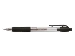 Gelschrijver Quantore Grip met drukknop 0.7mm zwart