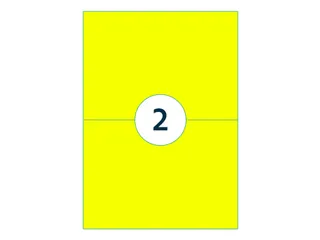 Etiket 210x148mm Fluor Geel 100 Vel - 3