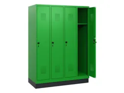schoollocker,HxBxD 1630x1200x500mm,4vak,vak B 300mm,draaigrendel