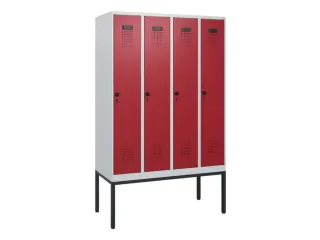schoollocker,HxBxD 1950x1200x500mm,4vak,vak B 300mm,draaigrendel - 2