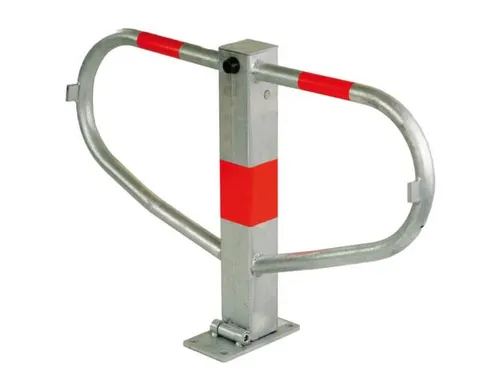 parkeerbeugel,HxBxD 500x750x90mm,staal,grijs,reflectiestrepen rood