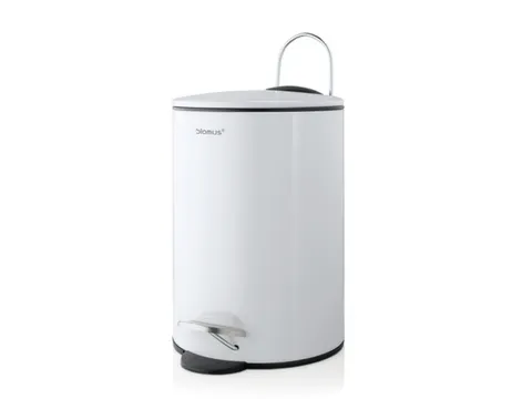 pedaalemmer,3l,HxØ 245x170mm,romp staal wit,deksel staal wit