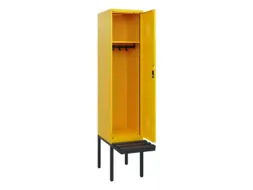 locker met bank,HxBxD 1950x400x815mm,1vak,vak B 400mm,cilinderslot