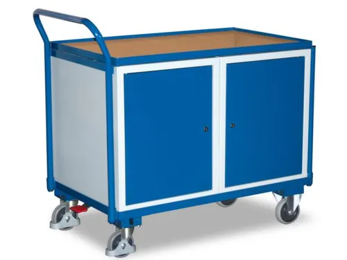 Tafel- En Kastwagen 250kg Laadvl. Lxb 1000x600mm 2 Kasten Ral 5010