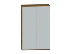 Kantoorkast 1920x1000x430mm Decor Romp Noten Decor Front Lichtgrijs