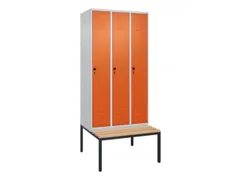 locker voor scheiding van kleding,HxBxD 2120x900x815mm,3vak