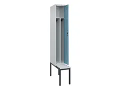 locker met bank,voor scheiding van kleding,HxBxD 2120x300x815mm,1vak