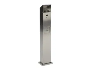 Combi-asbakstaander Vierkant Rvs 1150x180x150mm 2/5 liter Overkapping - 1