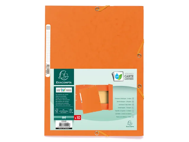 Exacompta Elastomap Nature Future A4, 400 G/m², Oranje