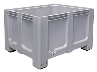 Stapelcontainer Pe Hxbxd 760x1200x1000mm 610 Liter 4Poten Antraciet - 1
