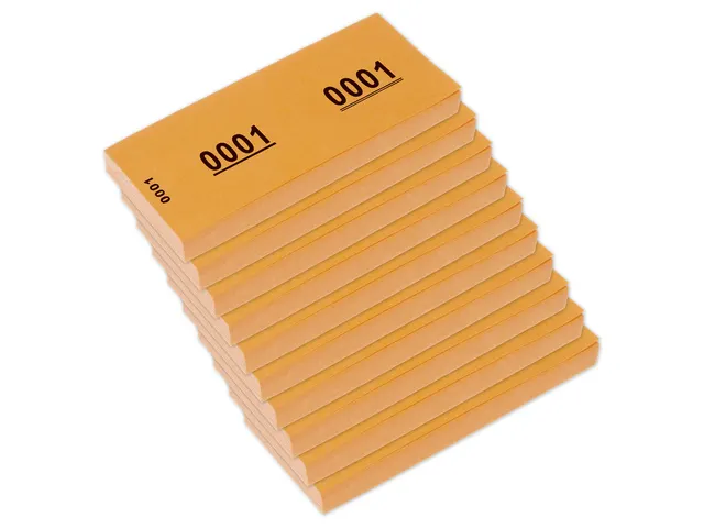 Bloc numéros Kangaro de 1 à 1000 orange 42x105mm