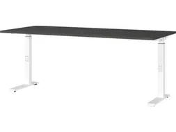 In hoogte verstelbaar bureau,HxBxD 680-910x1800x800mm,blad grafiet