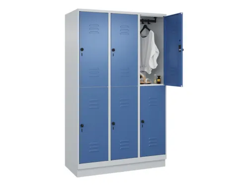 dubbeldekse locker,HxBxD 1950x1200x500mm,3x2vak.,vak B 400mm