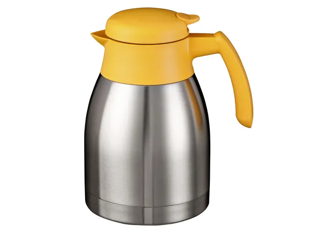 Thermoskan Bravilor dubbelwandig 1.5 liter RVS geel