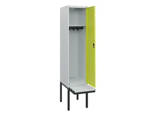 locker met bank,HxBxD 1950x400x815mm,1vak,vak B 400mm,cil.-slot - 2