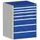 ladekast 1000x800x650mm 7laden zware lasten RAL7035 front RAL5010