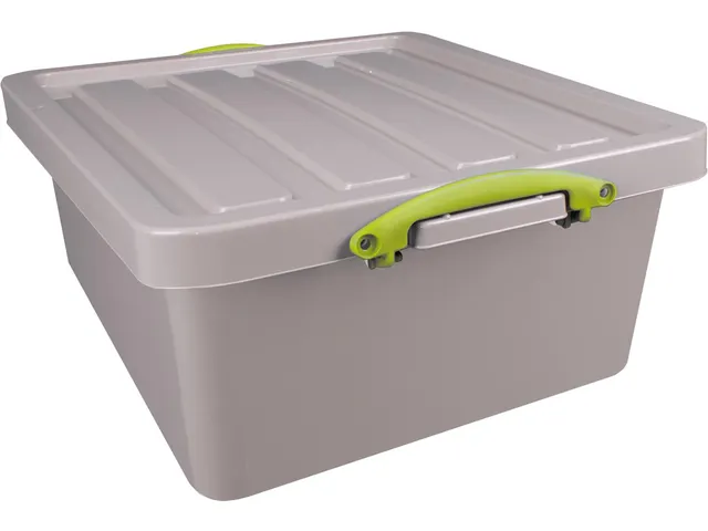 Recycled opbergdoos 31.5 Liter nestbaar grijs