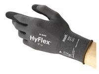 Handschoen Hyflex 11-840 Grijs-zwart Maat 6 Nitril