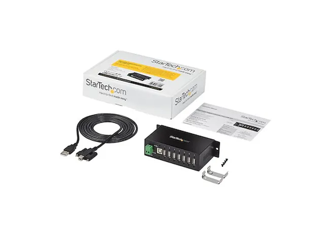 7-Port USB 2.0 hub - Metalen Industriële USB-A Hub