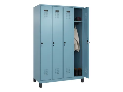 locker,HxBxD 1950x1200x500mm,4vak,vak B 300mm,draaigrendel,voeten