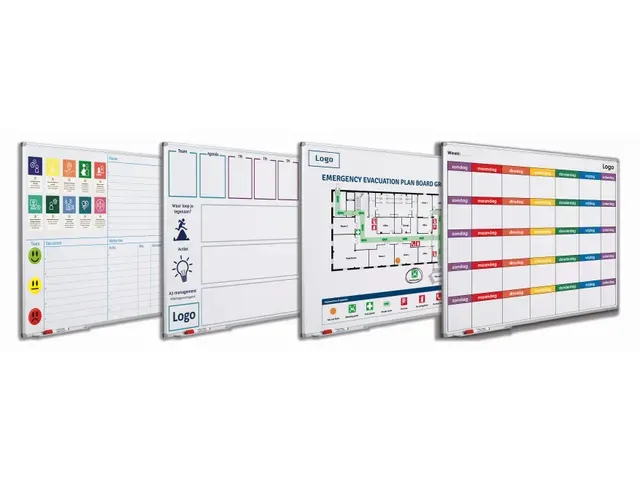 Whiteboard bedrukt eigen ontwerp 45x60cm Softline 8mm alu-profiel