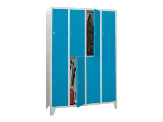 lockerkast,HxBxD 1850x1200x500mm,4x2vakken,RAL7035,front RAL5012 - 2