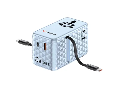 30187 VERBATIM Charge 'n' Travel 70W C2 Reislader universeel blauw