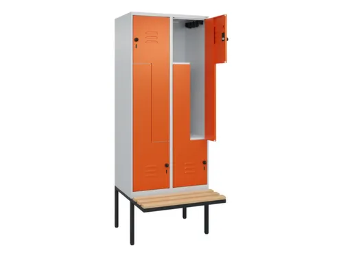 Z-garderobekast,HxBxD 2120x800x815mm,4vak,vak B 400mm,draaigrendel